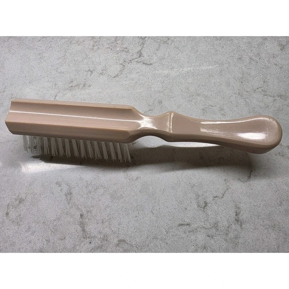 Stanley Lady Catherine Vintage Hair Brush All Nylon 5 Row Ivory Clean
